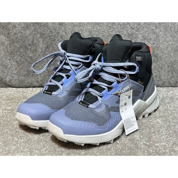 Adidas Terrex Swift R3 Mid Gore-Tex Hiking Shoes Mens 8 Gorpcore Outdoors Black - Picture 1 of 8